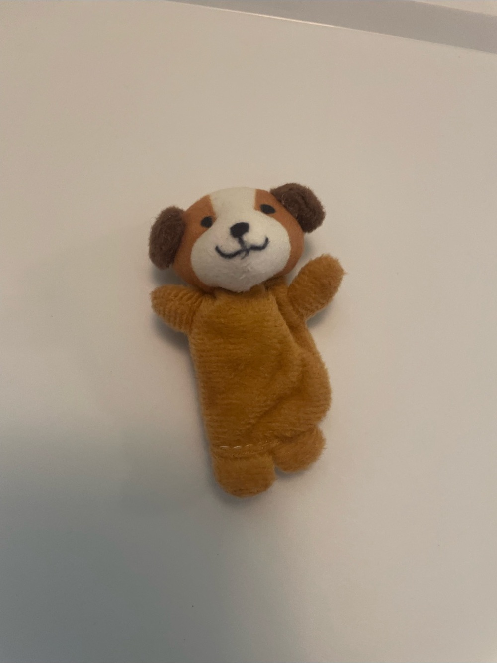 Plush Brown Dog finger puppet  Toy